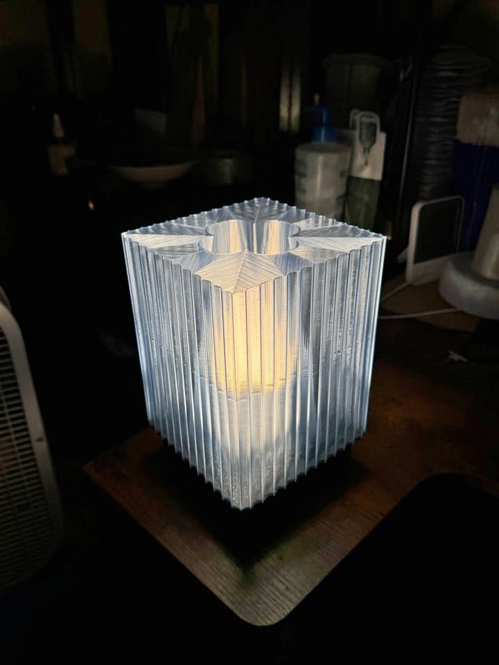 Mid Century Square shaped Lamp (In Stock)