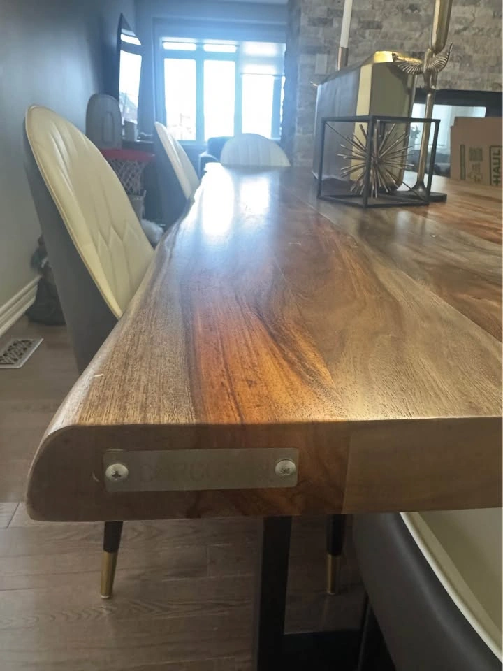 Corcoran Solid Acacia Wood Dining Table – Modern Live Edge - photo 4