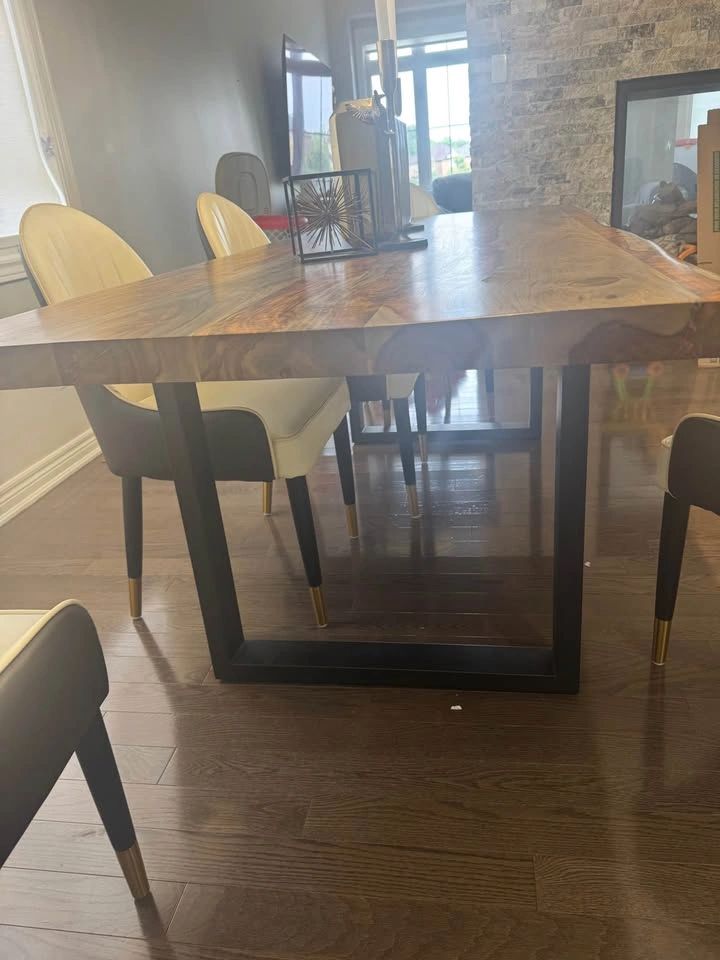 Corcoran Solid Acacia Wood Dining Table – Modern Live Edge - photo 5