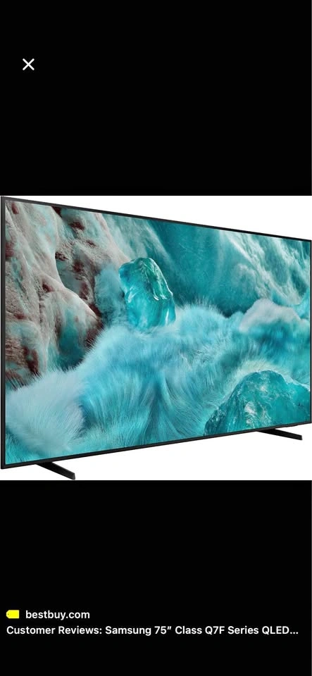 Samsung 75” QLED 4K Smart TV (Q7F) – Excellent Condition