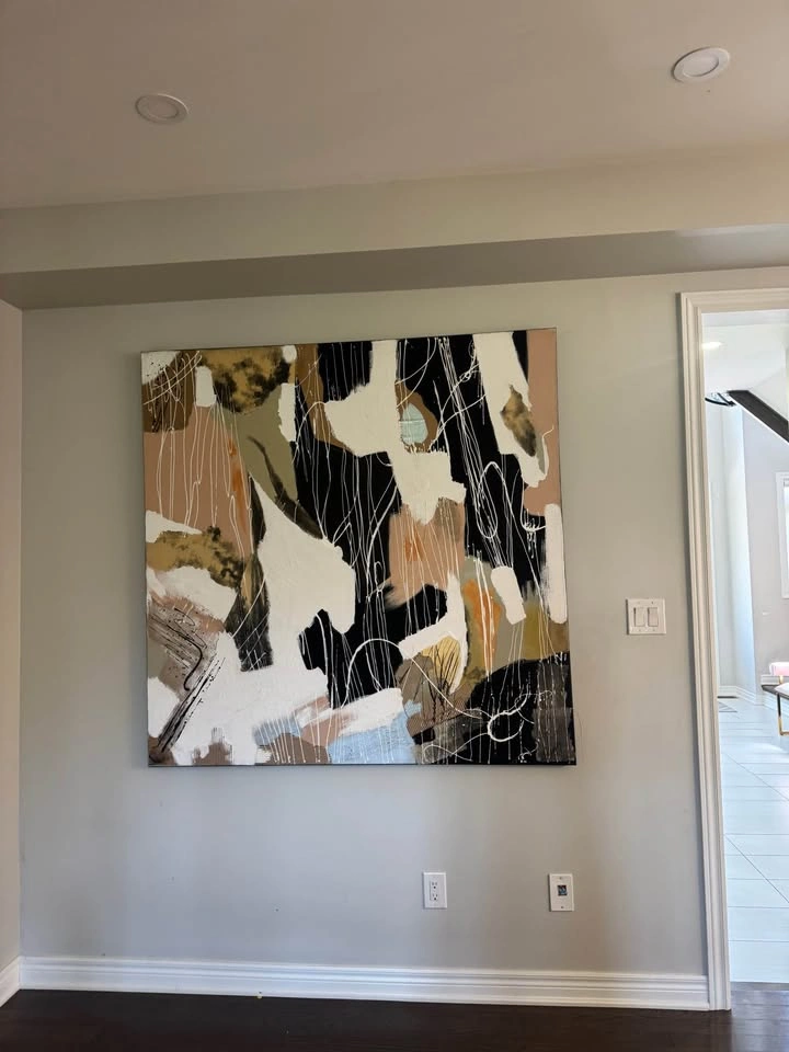 Large Modern Abstract Canvas Wall Art – Excellent Condition - photo 2