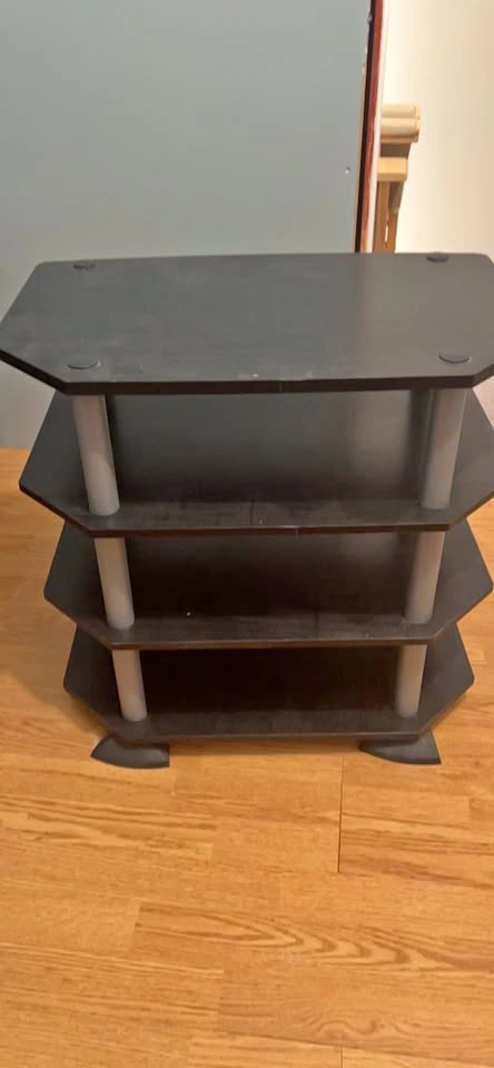 Black 3-Tier Media Stand