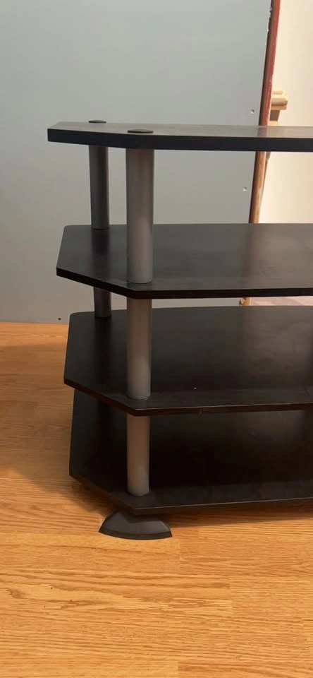 Black 3-Tier Media Stand - photo 3