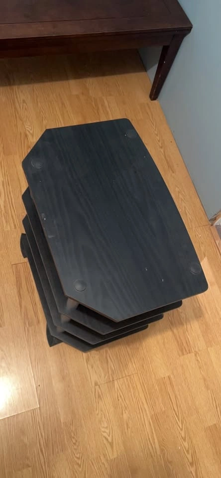 Black 3-Tier Media Stand - photo 4