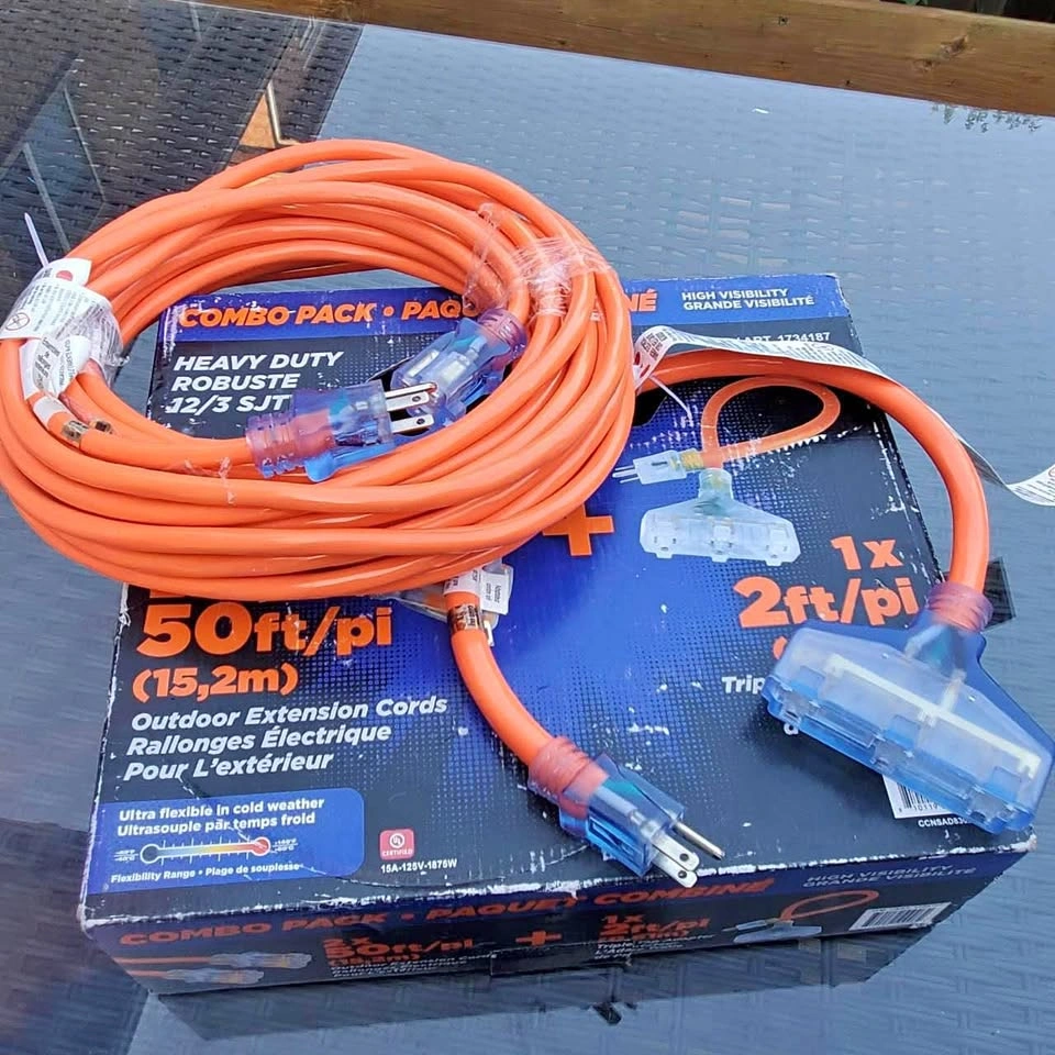 New Mastercraft Outdoor Extension Cord Combo Pack