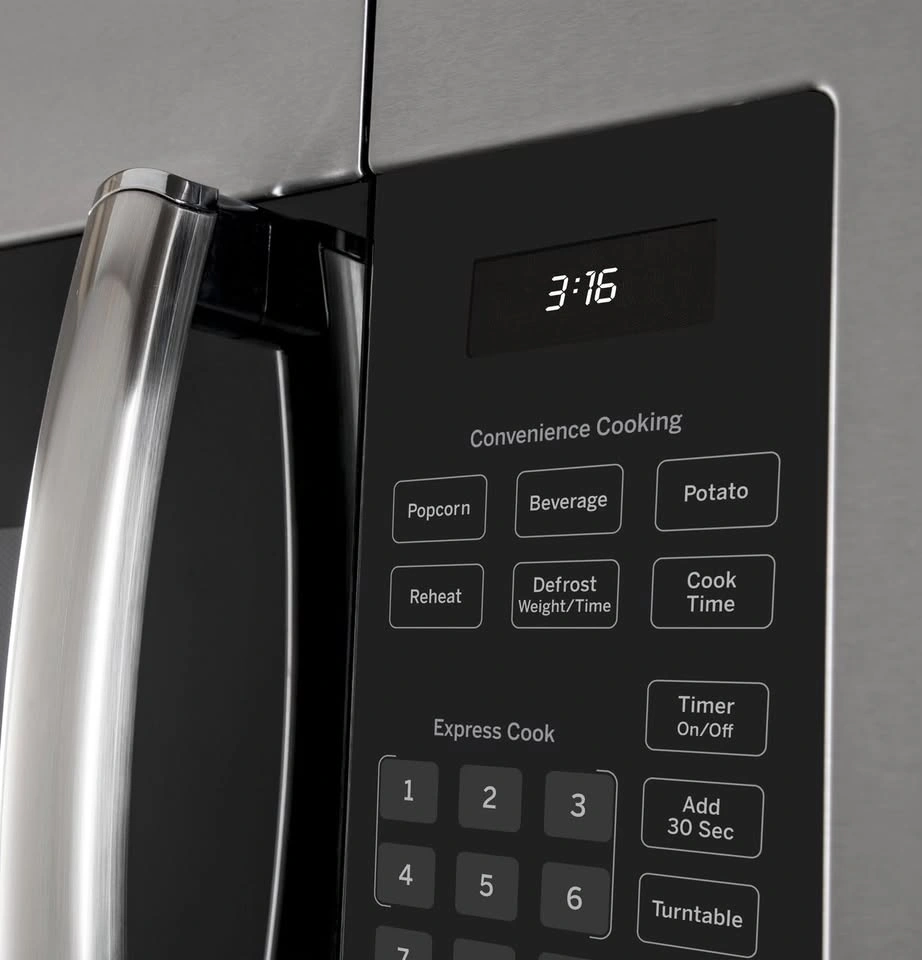 GE Stainless Steel Over-Range Microwave - 30” / 1.6 Cu Ft - photo 3