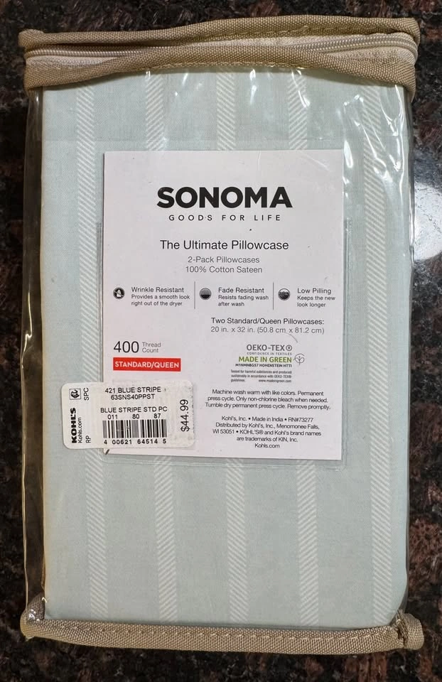 Sonoma Ultimate Pillowcase Set - Standard / Queen Size - Blue St - photo 2