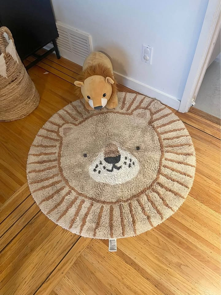 Kids room rug and large stuffy