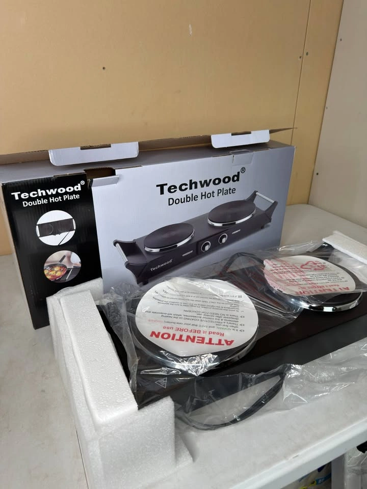 Techwood Hot Plate Electric Double Burner Portable Burner, 1800W - photo 2