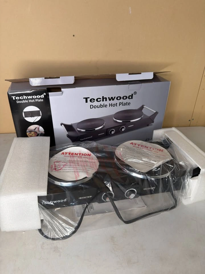 Techwood Hot Plate Electric Double Burner Portable Burner, 1800W - photo 3