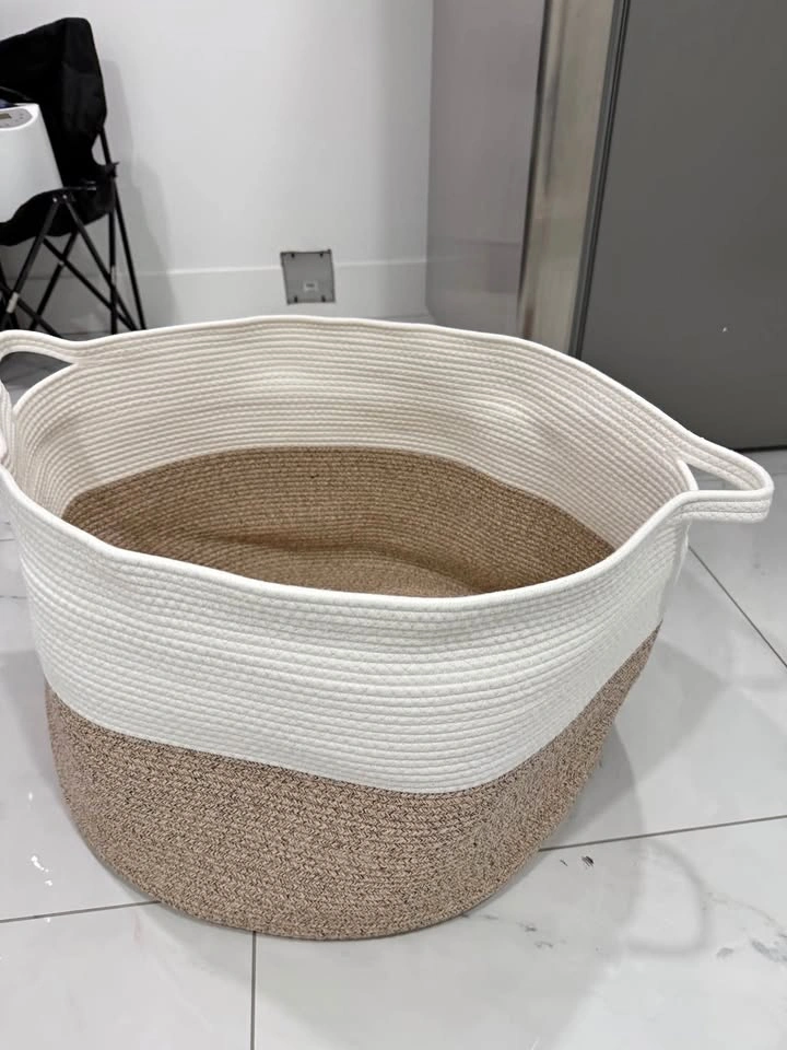 Woven storage basket