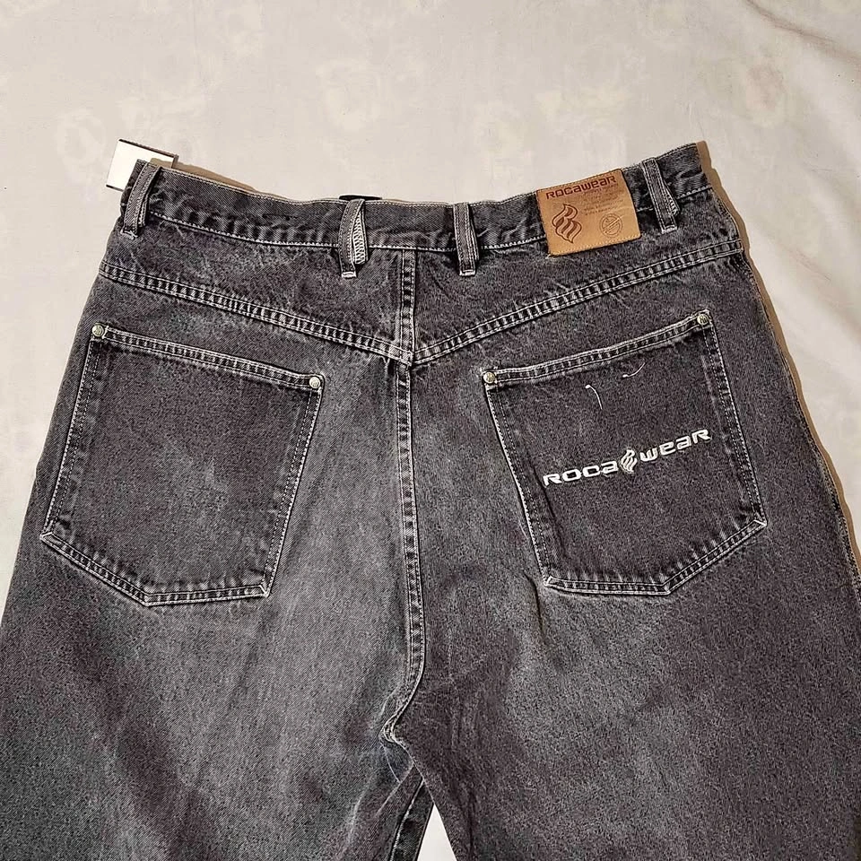 Rocawear Baggy denim jeans Mens Black Streetwear