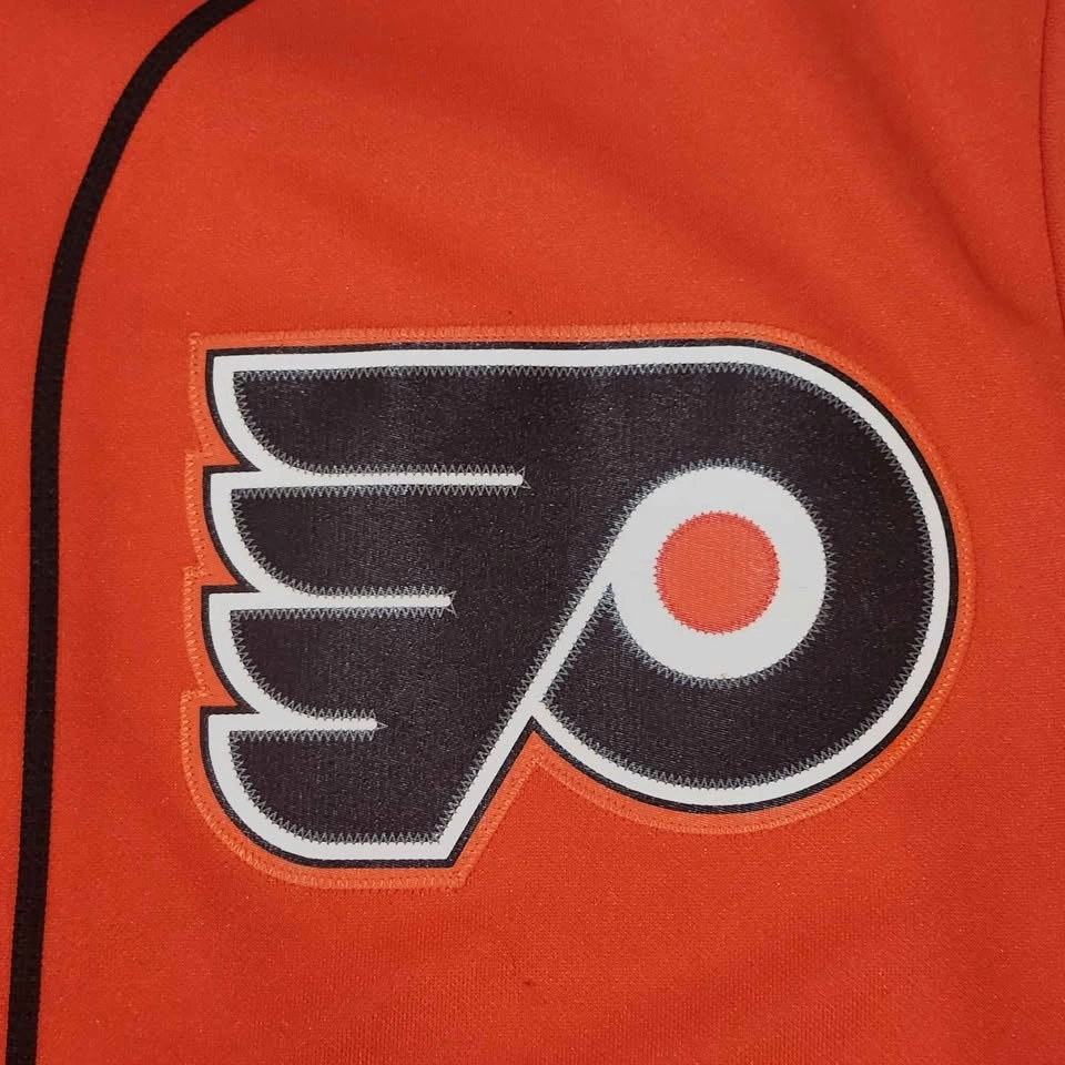 Majestic NHL Philadelphia Flyers Baseball Jersey Crossover - photo 3