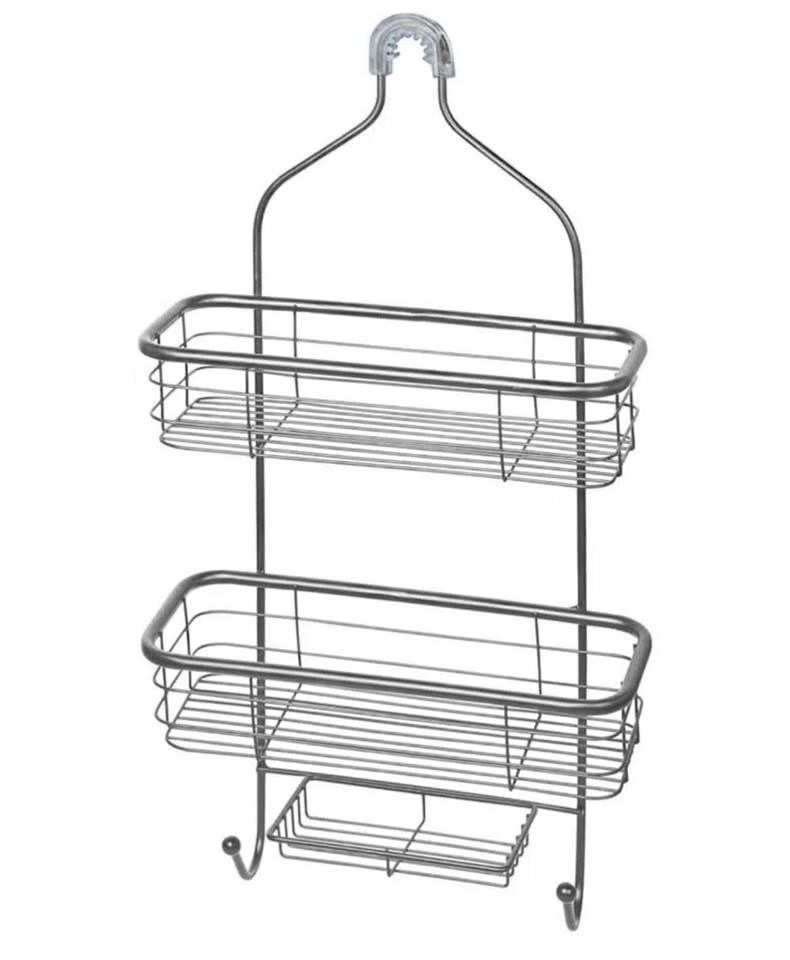 2-Tier Hanging Shower Caddy with Soap Dish