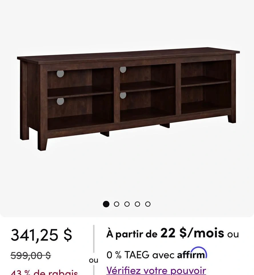 Dark Walnut wood TV Stand