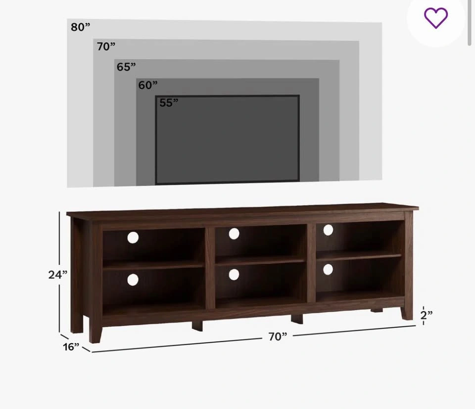 Dark Walnut wood TV Stand - photo 2