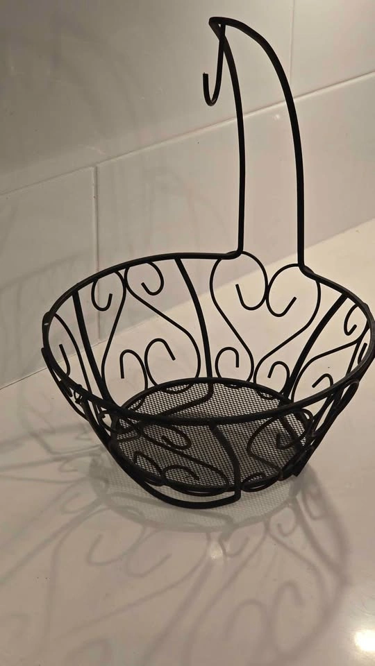 Wire Fruit Basket with Banana Hanger and Rose Gold Baskets - photo 2