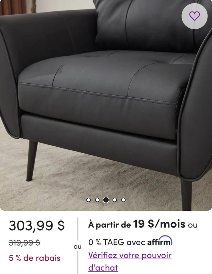 George Oliver Corvo 33.4" Wide Tufted Armchair - photo 4