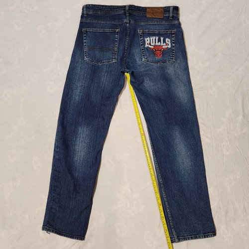 Vtg Tommy Hilfiger Chicago Bulls Jeans 36x30 Baggy Embroidered - photo 2