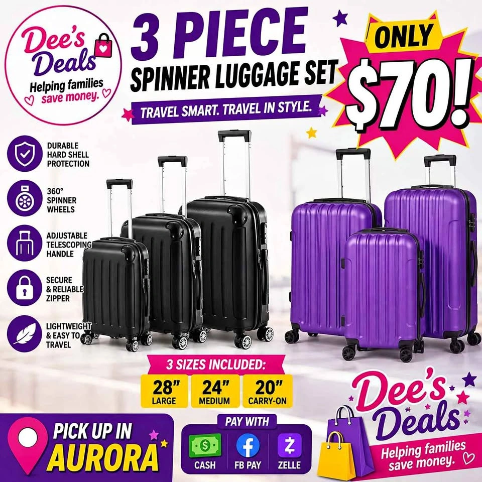 3 Piece Spinner Luggage Set - Brand New