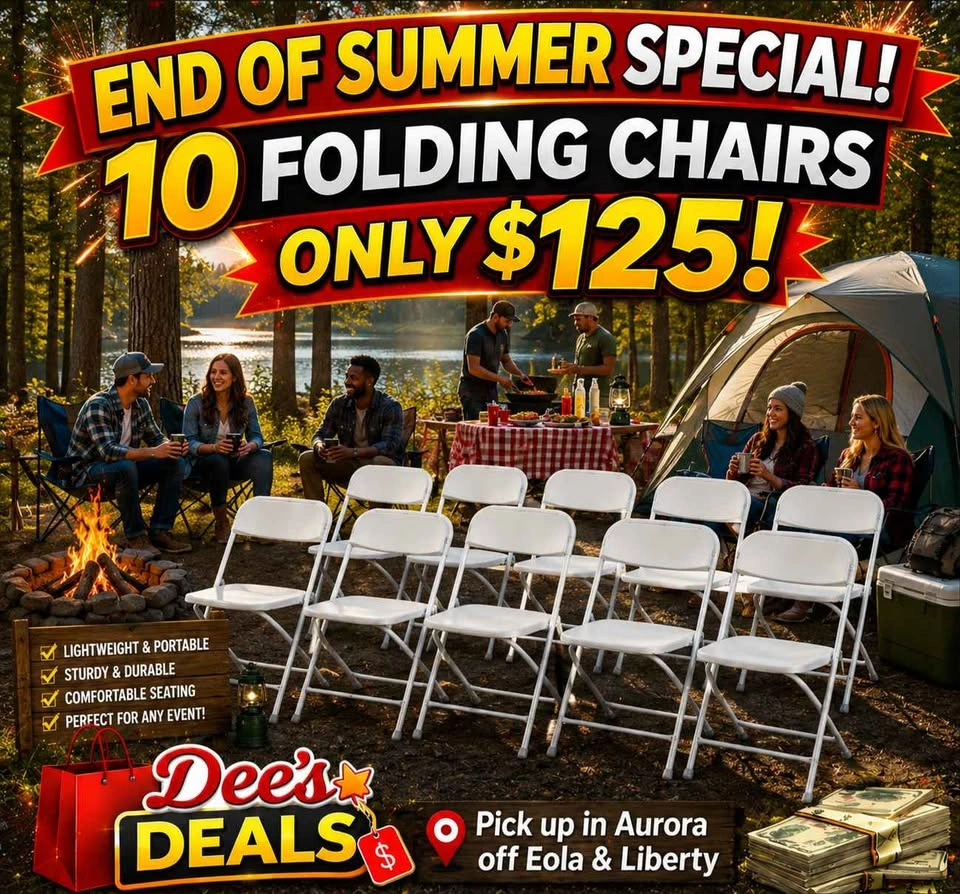 10 Pack Folding Chairs BRAND NEW IN BOX ONLY $125 - photo 2