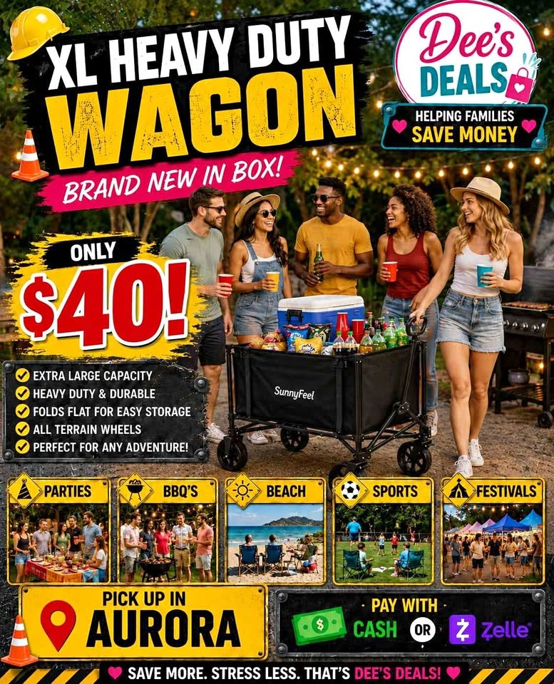 Heavy Duty folding wagon BRAND NEW IN BOX ONLY $40