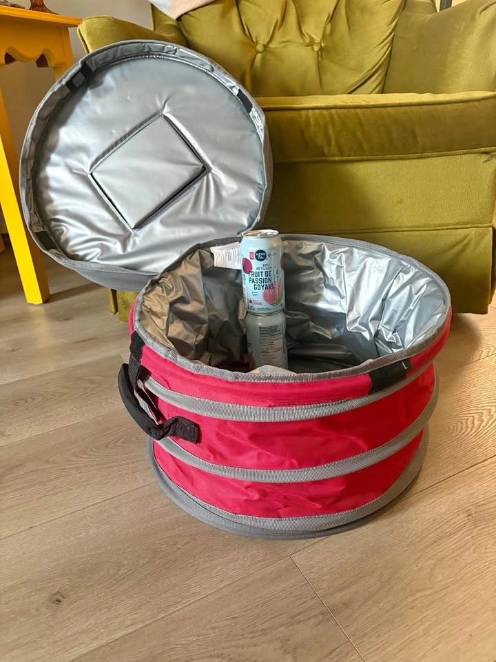 Soft-sided Round Cooler with Opening Lid