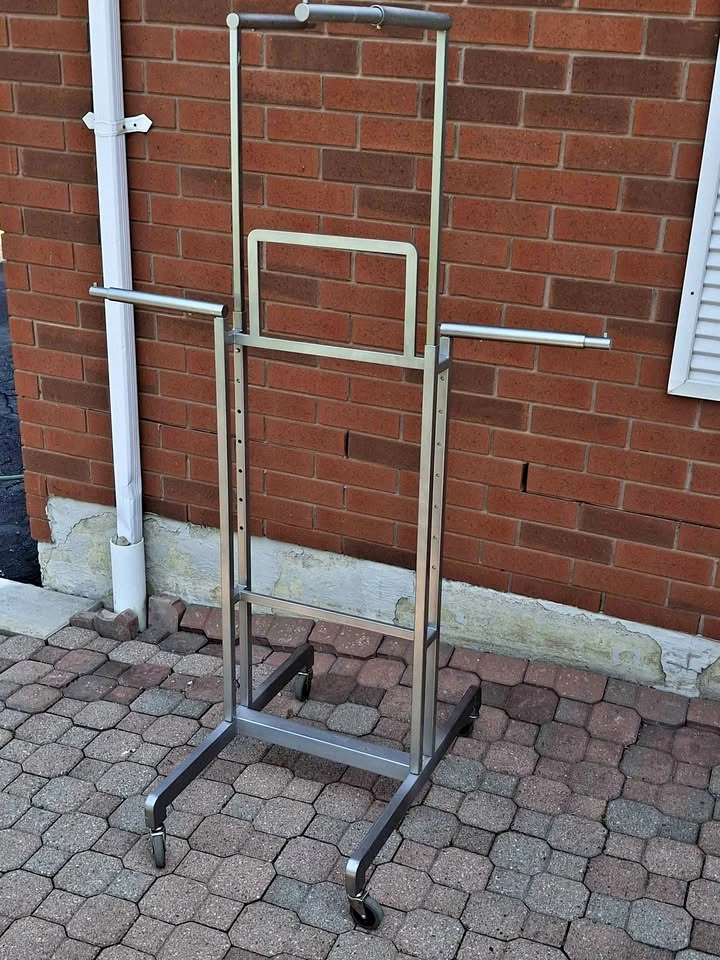 Commercial garment racks - silver grey - 4 available