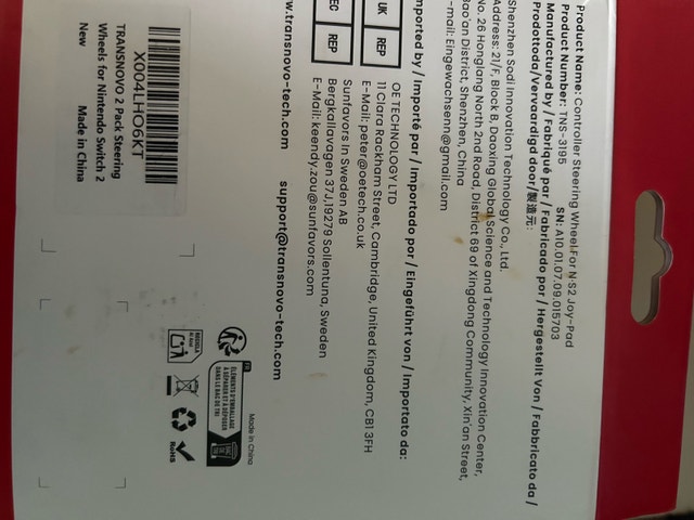 Transnovo Nintendo Switch Joy-Con Steering Wheels - photo 2