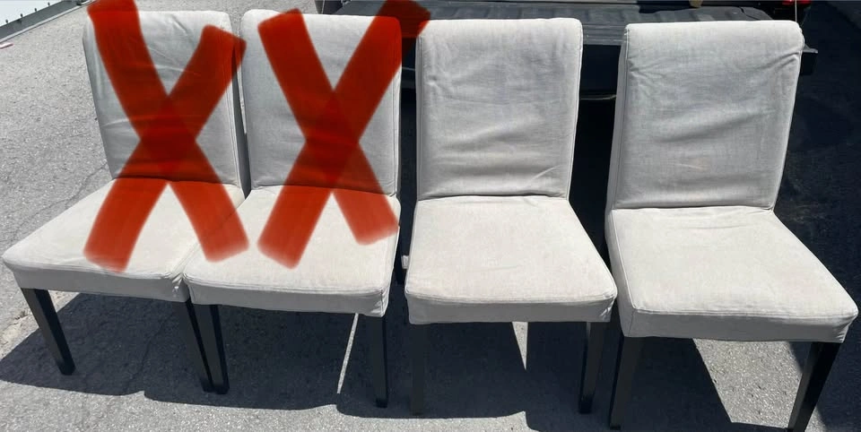 2 IKEA HENRIKSDAL Dining Chairs with Slipcovers (Can deliver) - photo 2