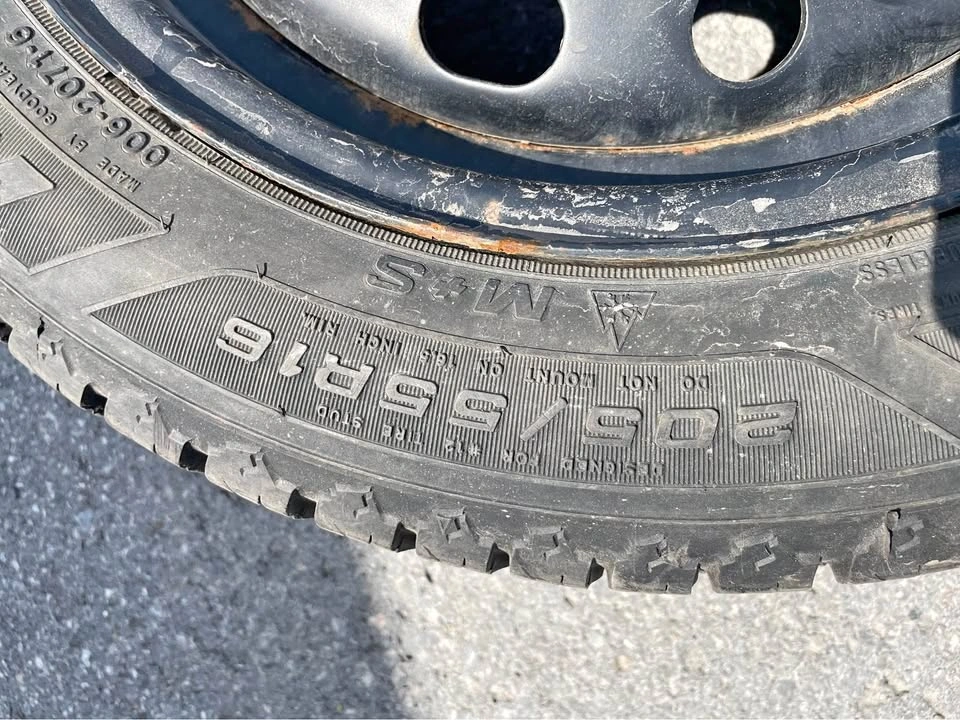 Goodyear Nordic 205/55R16 Winter Tire with Steel Rims x4