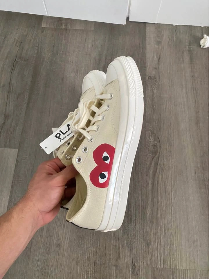 Comme des Garçons PLAY Converse Chuck 70 Cream Size 10-12