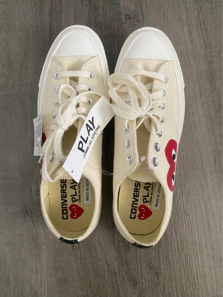 Comme des Garçons PLAY Converse Chuck 70 Cream Size 10-12 - photo 2
