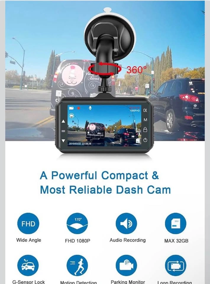CHORTAU 1080p FHD 3-inch Dash Cam - photo 2