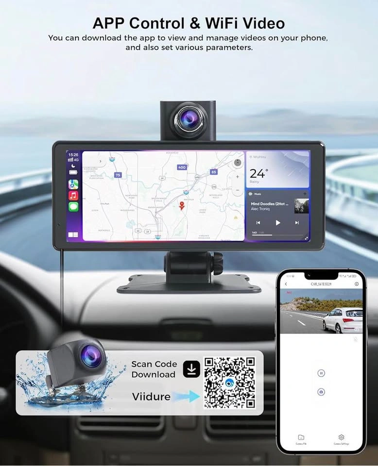 Wireless Car Stereo with CarPlay, 8.1in 2K Touch Screen, 4K Dash - photo 5