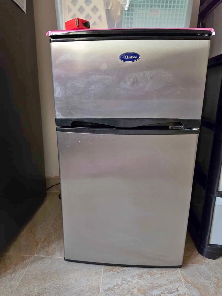 Clairtone 2-Door Mini Fridge with Freezer – Stainless Steel