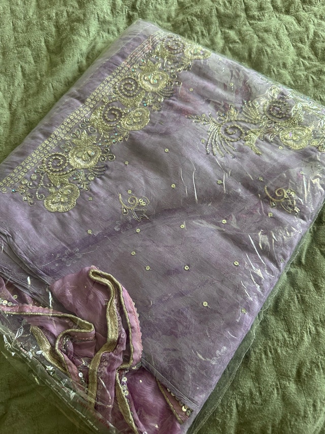 Lavender Embellished Shalwar - photo 2