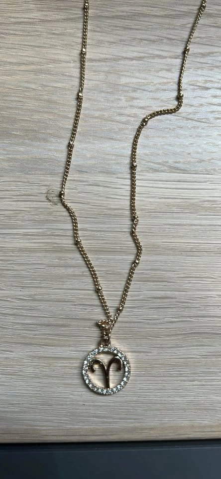 Aries Crystal Coin Zodiac and Aquarius Constellation Necklace - photo 2