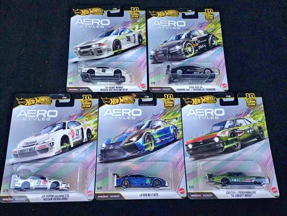 Hot Wheels Premium Car Culture Aero Styles Set of 5