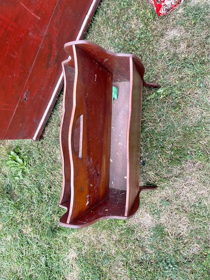 Wooden book magazine holder