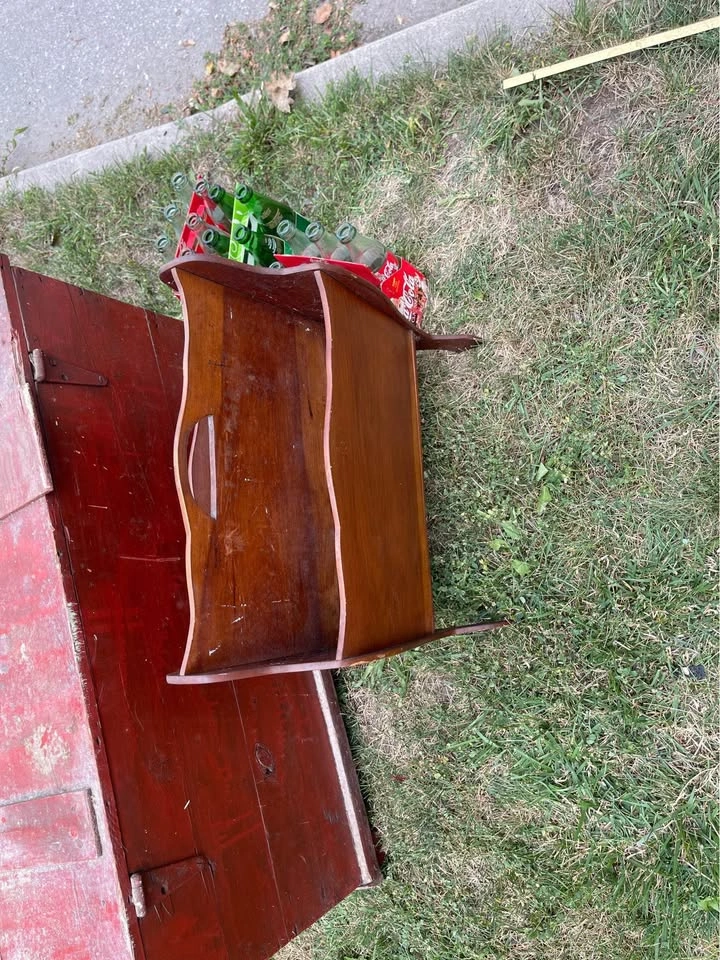 Wooden book magazine holder - photo 2