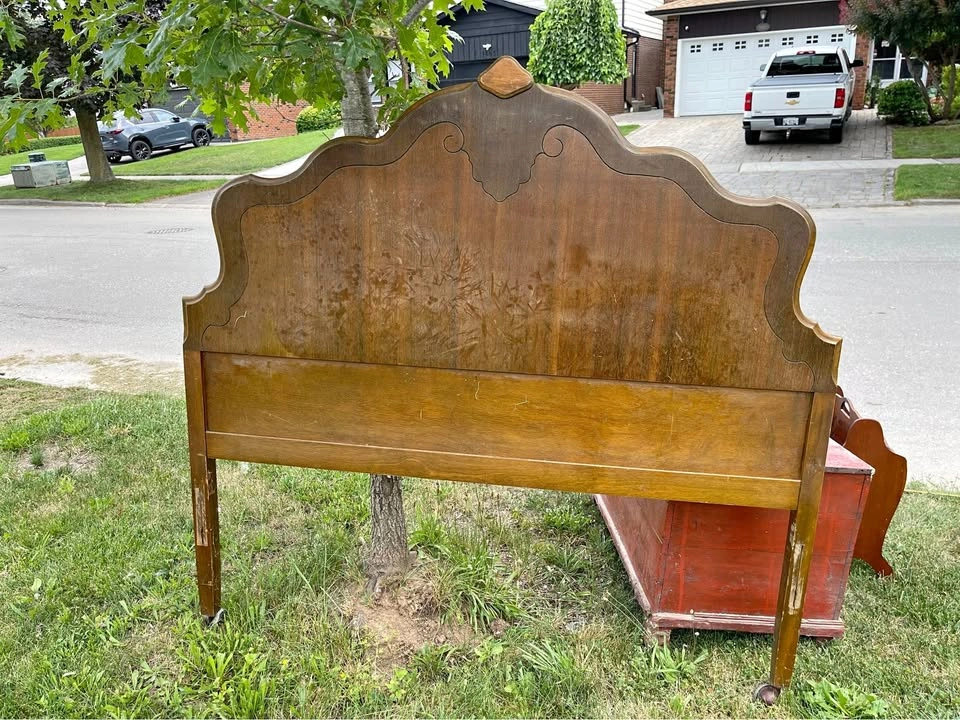 Antique double bed headboard - Yolles Furniture