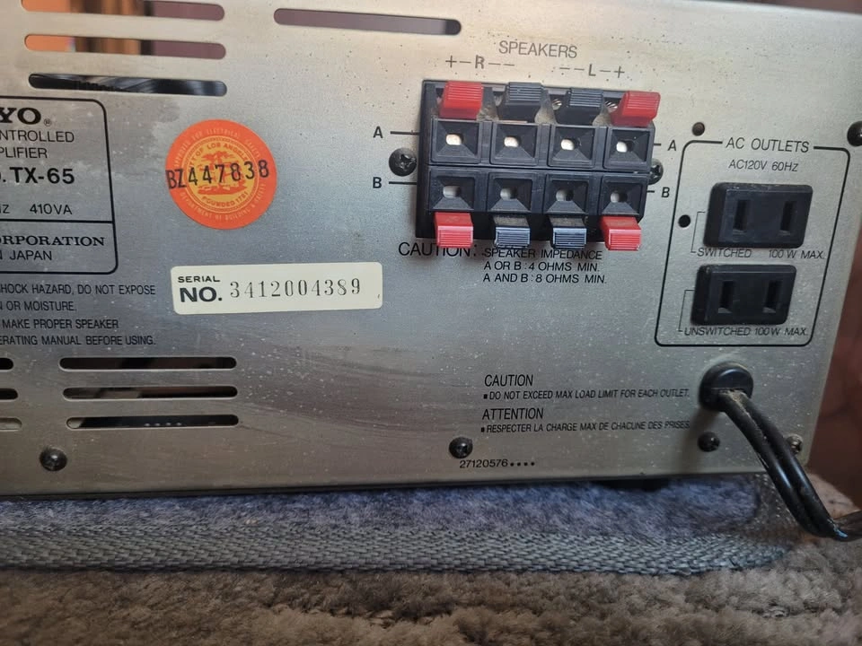 Onkyo Integra TX-65 Stereo Amplifier Japan - photo 4