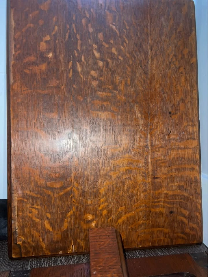 Vintage 1915 Singer Tiger Oak Wood Pieces - Salvage Project Lot - photo 5
