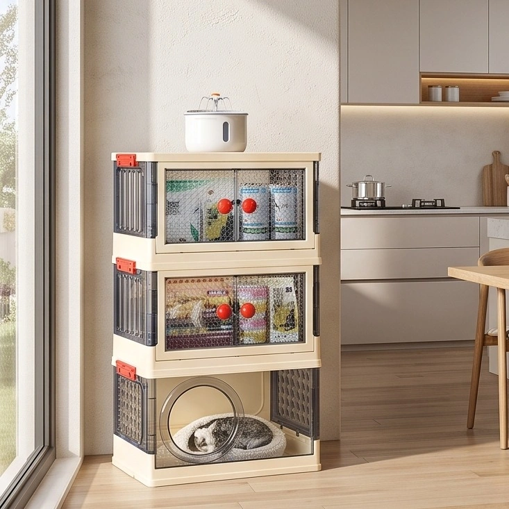 Foldable Plastic Storage Organizer - 1, 2 & 3 Tier Options