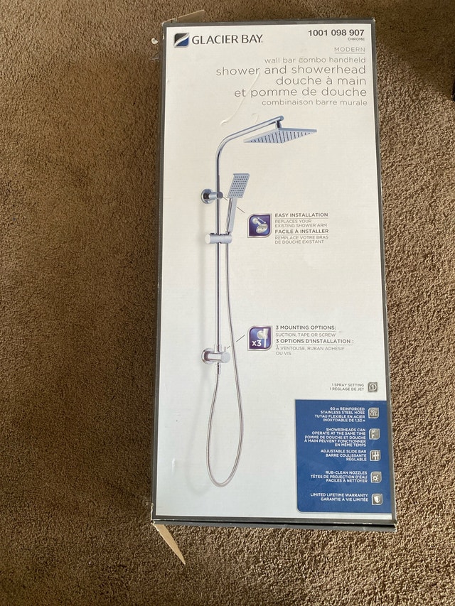 Glacier Bay Modern Wall Bar Shower Combo