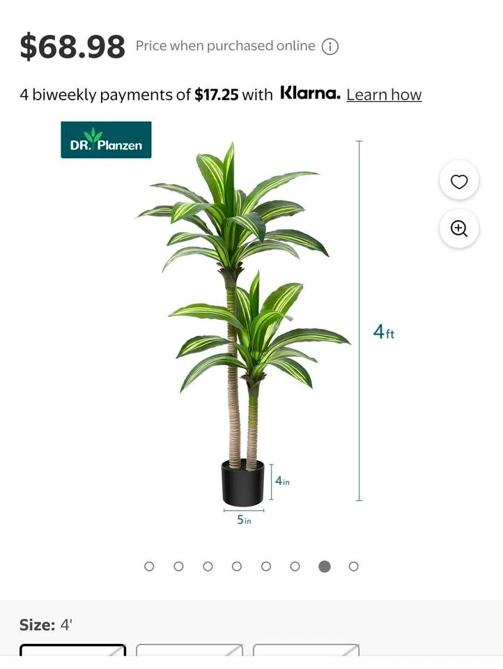Faux 4 ft Dracaena Tree - photo 2