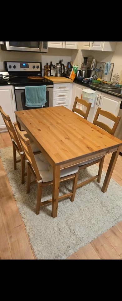 IKEA HÄGERNÄS Dining Table and 4 Chairs