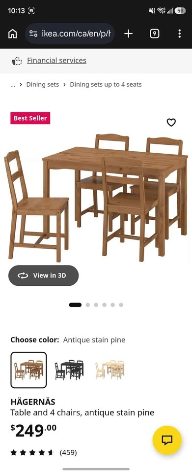 IKEA HÄGERNÄS Dining Table and 4 Chairs - photo 2