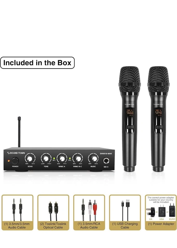 Sound Town Wireless Karaoke Mixer System – Like New (2 Mics Incl - photo 2